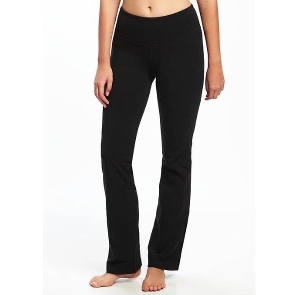 Old Navy Women's Sz Medium Petite Slim Boot Leggings Black Jack Mid-Rise Stretch